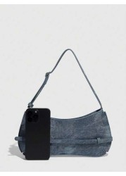 1pc Women s PU Leather Simple Solid Color Handbag Versatile Small Shoulder Bag With Spaghetti Strap Glossy Lacquer Leather Underarm Bag Mini Red Clutch