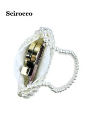 Pearl Handled Large Tote Bag With Bead Detail Shoulder Bag Or Underarm Bag