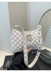 حقيبة تسوق من الجلد المدبوغ بالزهور الرجعية اللون بيج مع زخارف معدنية، حقيبة كتف للسيدات