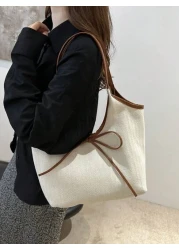 حقيبة يد أنيقة وعصرية، حقيبة كتف مزينة بفيونكة للنساء، مناسبة للتنقل والاستخدام اليومي، هدية عيد الحب