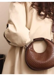 حقيبة كتف نسائية جديدة على الطراز الأوروبي والأمريكي، حقيبة يد كاجوال من البولي يوريثان متعددة الاستخدامات،