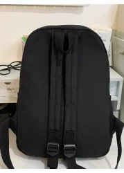 Men s Solid Color Versatile Water Resistant Backpack Schoolbag Black Christmas Teacher Gift College University Bag For School Bag School Backpack Students School Supplies School Pencil Case Gifts Fall