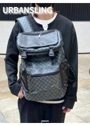 Men s Black Floral Flap Backpack Large Capacity Business Commuter Computer Bag Multi Pocket For Outdoor Activities Camping Gym Yoga Biking Perfect Gift For Men Essential For Students Backpack For Trav