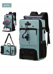 حقيبة ظهر سفر خفيفة الوزن واسعة ، حقيبة ظهر للتنزه مع فصل جاف وبلل ، حقيبة ظهر للتنزه في الهواء الطلق مع منفذ USB