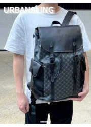 Men PU Floral Vintage Backpack Large Capacity Business Commuter Bag Stylish Casual Travel Laptop Bag Perfect Gift For Men Suitable For Students And All Occasions Lightweight Portable Design For Quick