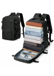 حقيبة سفر أنيقة نمط قديم سعة كبيرة مصنوعة من النايلون، مناسبة للحمل على متن الطائرة، سعة واسعة للرجال، بأقسام