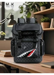 حقيبة ظهر رجالي كاجوال، حقيبة سفر وظهر عصرية مع غطاء قابل للطي، خفيفة الوزن وقابلة للحمل، مناسبة للسفر والتخي