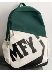 New Versatile And Fashionable Backpack Casual Contrasting Color Large Capacity Men s Backpack Printed Letter Student Bag 15 Inch Computer Bag 20L University Student Japanese Casual Travel Backpack Men