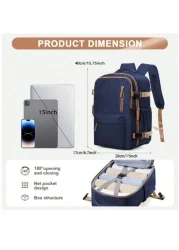 Travel Backpack Carry On Backpack Airline Approved Hiking Sport Casual Daypack Waterproof Personal Item Backpack Large Capacity Oversized For Work Vacation Outdoor Student New Year s Day Gift Valentin