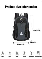1 Piece Large Capacity Waterproof Fashion Outdoor Hiking Bag Travel Bag Backpack With Multiple Pockets And Compartments Student Backpack School Bag With Headphone Jack Sports School Bag Commute School
