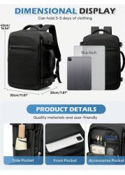 Large Capacity Travel Business Backpack Suitcase Backpacks Water Resistant Luggage Daypack With Dry Wet Separation Bag Large Travel Backpack For Women Men Carry On Backpack Hiking Backpack Waterproof