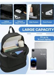 Sport Backpack Simple Student Backpack Fashion Backpack Waterproof Lightweight Large Capacity Travel Backpack With Shoe Compartments And Wet Pockets Portable Computer Backpack With Laptop Compartment