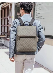 Men s Large Capacity Classic Floral Flip Cover 15 6 Inch Laptop Backpack Business Dual Shoulder Bag Travel Backpack Suitable For Business Trip Back To School Travel Father s Day Gift