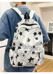 New Star Versatile Backpack For Women High Beauty Junior High School High School Large Capacity Backpack Niche Commuter Student Backpack Fashion Backpack Student Male New Junior High School High Schoo