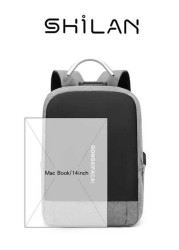 SHILAN High Quality Two Tone Fabric Men s Functional Business Backpack With Anti Theft Strap And Password Lock Large Capacity Suitable For Outdoor Activities School And Commuting School Backpack Can H