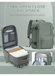 Fashion Travel Backpack For Men Women Large Carry On Backpack Personal Item Travel Bag Airline Approved Backpack With Laptop Compartment Fit 14Inch Laptop Backpack College Weekender Business Hiking Ba