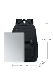 15 6 Inch Men Release Buckle Decor School Bag School Bags School Backpack Laptop Bag Rucksack Shoulder Bag Travel Bag Sport Bag College Bag For School College Business Outdoor Hiking Travel Camping Sp