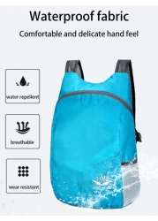 1pc Foldable Backpack 20L Outdoor Sports Bag Water Resistant And Comfortable Folding Bag Ultra Light Portable Storage Bag Backpack For Travel