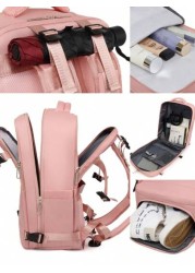 1pc Large Travel Backpack For Men Business Laptop Backpack Carry On Bag 40x20x25 Carry On Backpack Airline Approved Waterproof Backpack Multifunctional Independent Shoe Compartment Wet And Dry Separat