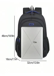 حقيبة ظهر متعددة الوظائف مقاومة للماء، سعة كبيرة، مناسبة للطلاب الجامعيين، للخروج والسفر بالكمبيوتر، للتنزه
