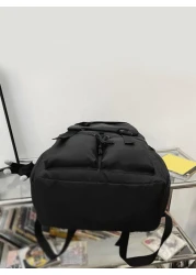 Men Release Buckle Detail Casual School Bags Schoolbag School Backpack For School Daypack Laptop Bag Computer Bag Book Bag Rucksack Shoulder Bag Travel Bag Sport Bag College Bag Teenagers Freshmen Pra