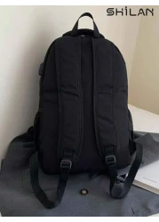 SHILAN حقيبة ظهر للطلبة الجامعيين، حقيبة سفر عالية السعة، موضة كورية، كاجوال