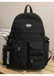 Four Season Unisex Large Capacity Travel Bag With Multiple Pockets Anti Theft Student Backpack Waterproof Nylon Laptop Backpack With Pencil Case Unisex