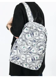 Men Dollar Print Casual School Bags Schoolbag School Backpack For School Daypack Laptop Bag Computer Bag Book Bag Rucksack Shoulder Bag Travel Bag Sport Bag College Bag Backpack Winter Christmas Gifts