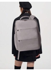 Release Buckle Decor Functional Backpack Laptop Backpack Business Travel Anti Theft Slim Laptop Backpack Water Resistant College School Computer Bag For Men Fits 15 6 Inch Laptop
