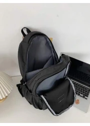 Nylon Waterproof Laptop Backpack Fits 15 6 Inch Unisex Travel Bag