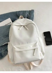 New Fashionable High School Travel Backpack Japanese Style Solid Color Large Capacity Multi Functional Suitable For College Students Freshman For Books Multi Functional Dorm University Gifts Outdoor P