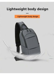 New Men s Breast Bag Large Capacity Personalized Long Distance Riding Bag For Work Commuting Fashion Shoulder Bag