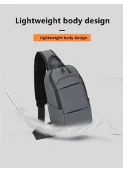 New Men s Breast Bag Large Capacity Personalized Long Distance Riding Bag For Work Commuting Fashion Shoulder Bag