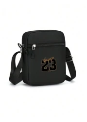 1pc Shoulder Bag Fashionable Popular Casual 23 Digital Decorations For Winter Use Comfortable Touch Zipper Closure Adjustable Shoulder Strap For School Work Shopping Play Birthday Gifts Suitable For B