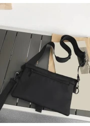 حقيبة علاقة متعددة الوظائف لطلاب الجامعة والكلية، حقيبة كاجوال للرجال مع معصم، حقيبة يد/مدرسية للسفر والكلية