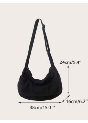 Large Capacity Canvas Hobo Bag School Bag For Graduate Teen Girls Freshman Sophomore Junior Senior In College University High School Perfect For Outdoors Travel Back To School Literary School Bag Book
