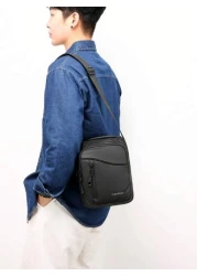 حقيبة صغيرة خفيفة الوزن مقاومة للماء كلاسيكية حقيبة كتف مائلة هدايا للرجال ضروريات السفر والعطلات هدايا الأب