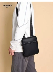 حقيبة كتف مائلة للرجال، قطعة واحدة، بجيوب جانبية، حقيبة رسول، حقيبة مربعة كاجوال، متعددة الوظائف للتنقل، لون