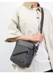 حقيبة كتف رجالية ذات سعة كبيرة، حقيبة مربعة صغيرة للسفر