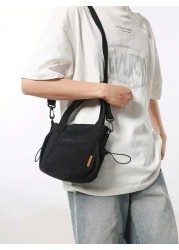 Unisex Solid Color Crossbody Bag Fashion Handbag Casual Versatile Travel Shopping Shoulder Bag