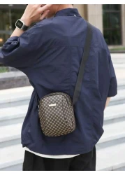 peach tree حقيبة صدر كاجوال مقاومة للماء من البولي يوريثان، حقيبة كروسبودي للكتف للرجال ، حقيبة رسول بلون بسيط عتي