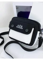 Students Multifunctional Sling Bag Shoulder Bag Casual Bag Mini Square Bag Letter Print Colorblock For Daily Gift For Father Handbag Schoolbag College Commute Crossbody Bag Side Bag Holiday Essentials