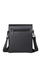 saroxi 1pc Men s Shoulder Messenger Bag Mini Side Pocket Crossbody Bag Multi Function Suitable For Commute PU Leather Casual Style Black Brown Color A Great Gift For Boyfriend