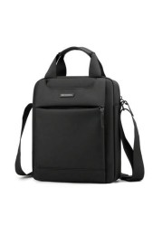 Water Proof Multifunctional Shoulder Crossbody Bag Simple Business Handbag Large Capacity Square Shaped Bag Sling Vacation School Summer Carry On Nylon Business Casual Black Personalized Gifts Dad Hus