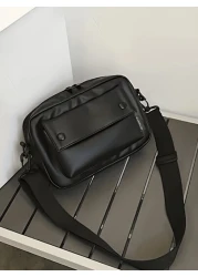 حقيبة كتف رجالية من البولي يوريثان ، حقيبة صدر ، محفظة نقود ، حقيبة رسول ، حقيبة تسوق لشتاء الأعياد ، حقيبة متع