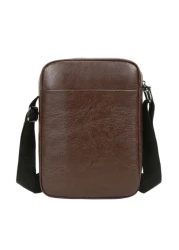 Students Shoulder Bag Mini Men Eyelet Detail Square Bag Handbag College Outdoors Sports Commute Leather Bag Waterproof PU Leather Vintage Side Bag For With Adjustable Strap Gifts Classic Satchel Bag H