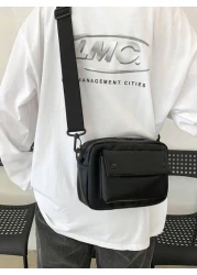 Men s Four Seasons Water Proof Letter Crossbody Bag Shoulder Bag Chest Bag Waist Bag With Headphones Empty Commute Bag Graduation Gifts Multi Functional For Books Freshman Bag Beach Bag Gym Bag Men Gi