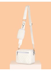 Mini Men Quilted Square Bag With Coin Purse Handbag Schoolbag Sling Bag Sport Bag For Student College School Bag Multi Functional Sling Bag Students Fall Messenger Bag Old Money Christmas Scream Bag B