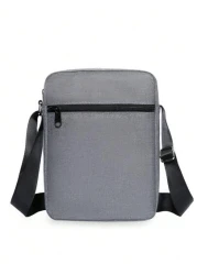 Zipper Closure Men s Grey Nylon Shoulder Crossbody Bag Sling Bag Shoulder Bag Side Bag Square Bag For Holiday School Bag For College Students Summer Gifts For Boyfriend College Bag Dad Sling Bag Multi