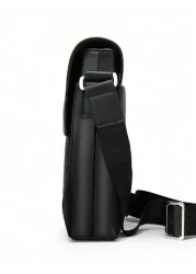 Shoulder Crossbody Bag PU Leather Large Capacity Suitable For Commuting To Work College Bag Shoulder Bag Holiday Weekend Waterproof Men Bag Cross Body Bag Students Retro Shoulder Bag Ideal Gift Simple